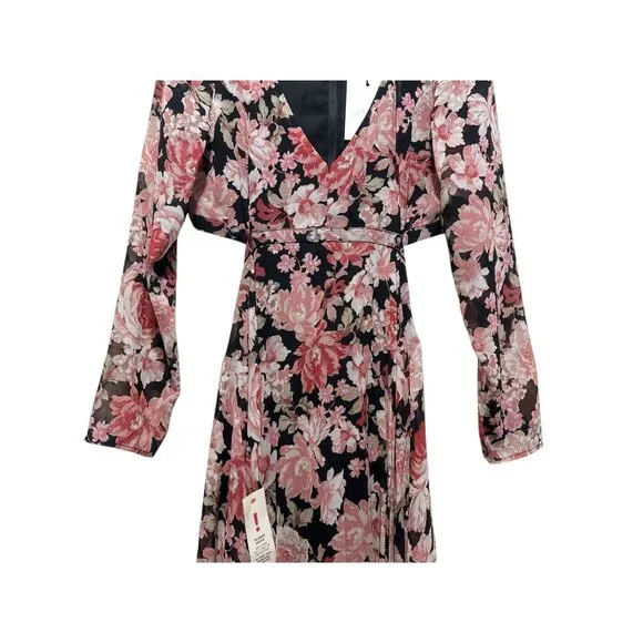 Bardot Garden Floral Maxi Dress Womens Small Pink Fairy Coquette Cutout Flare - Picture 13 of 16